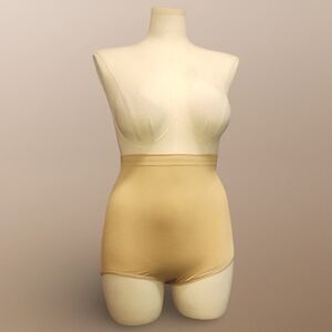 Genie Slim Panties In Beige - Size 2X High-Waisted Shapewear Pinup Sexy Lingerie